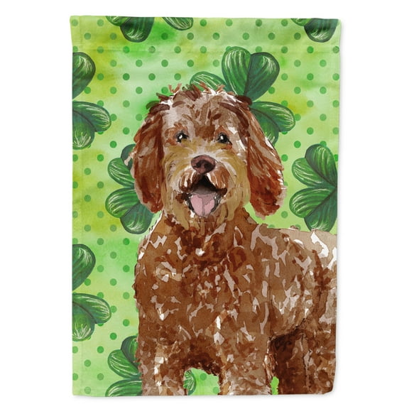 Shamrocks Labradoodle Garden Flag
