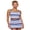 Dark Blue, variant on LMLYSoH Women Summer Outfit Horizontal Striped Knit 2 Piece Set Sleeveless Spaghetti Strap Cami Top and Mini Skirt