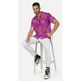 thumbnail image 6 of Stylore Hawaiian Shirt for Men Short Sleeve Funky Summer Leaf Purple 2XL, 6 of 7