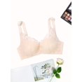 thumbnail image 4 of Plus Size Elegant Bra  Women‘s Plus Solid Floral Lace Unlined Full Coverage Underarm Smoothing Bra, 4 of 7