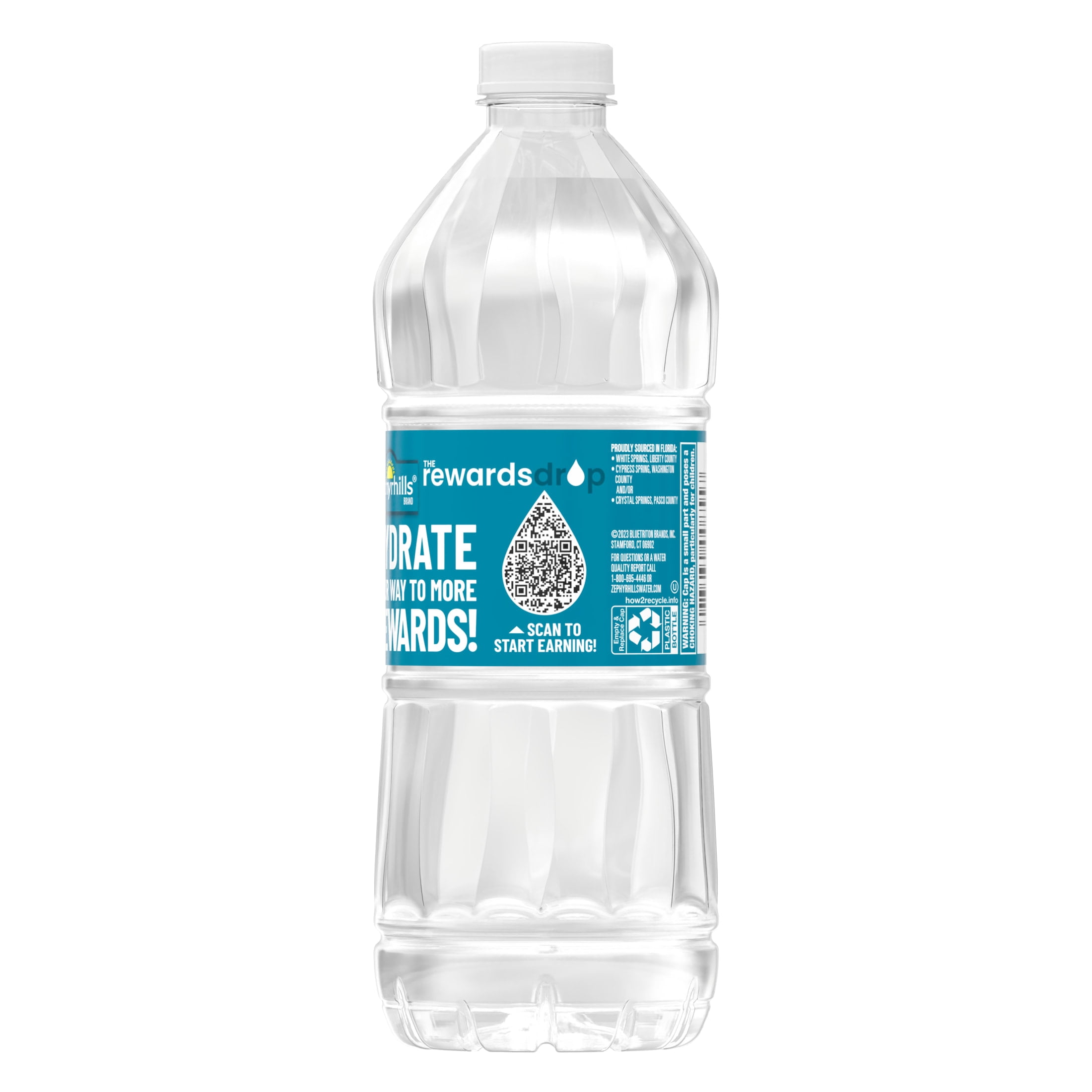 Zephyrhills Florida Spring Water, 20 Fl Oz, Single Plastic Bottle