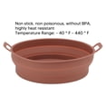 thumbnail image 3 of Air Fryer Silicone Pot, Round 21cm Foldable Silicone Liners with Handle Reusable Fryer Pot Bowl Replacement Basket for for Kitchen, Microwave,Oven[Coffee], 3 of 9