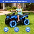 thumbnail image 4 of Yexmas 24V Kids ATV,Electric ATV for Kids 4 Wheelers Quad Car Toy, Ride On Toy Car As Gift for Kids,Blue, 4 of 7