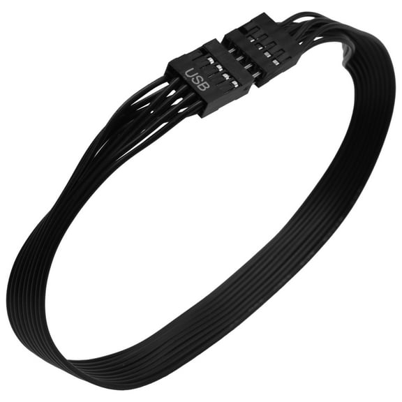 Motherboard Mainboard 9Pin USB 2.0 Male to Female Extension Data Cable Cord Wire Line for PC DIY, 30cm,1 x 9PIN extension usb2.0 cable,Black