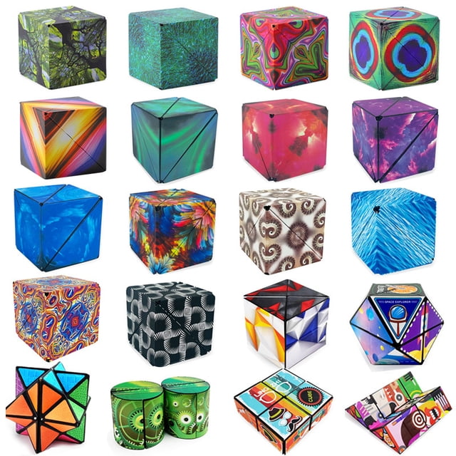 Cubo de Rubik tridimensional tridimensional cambiante, lógica de pensamiento infantil, juguete de descompresión magnética de forma especial con geometría espacial tridimensional