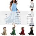 thumbnail image 3 of ClodeEU Women's V Neck Sleeveless Maxi Dress with Pockets,Casual Loose Flowy Summer Swing Dress White,Women's Plus XL, 3 of 9