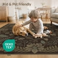 thumbnail image 4 of ODIKA 8'x10' Washable Area Rug Dining Under Academia Botanical Table Alfombras Para Comedor for King Size Bedroom Bed, Master Suite, Non-Shedding, Easy Care, 4 of 7