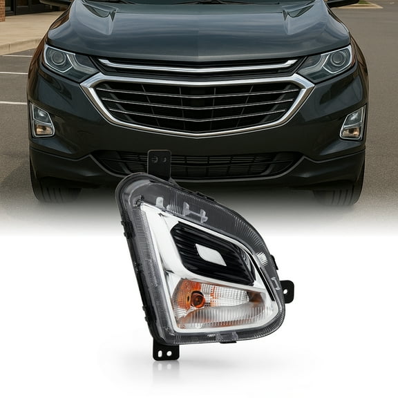AKKON - Fits 2018 2019 2020 2021 Chevy Equinox [Halogen Type] Bumper Parking Lamp Fog Light Passenger Right Side Replacement