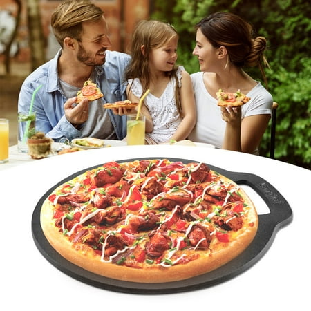 WALFRONT Non-stick Cast Iron Pizza Bread Scones Baking Stone Plate , Cast Iron Pizza  Baking Stone, Pizza  Baking (Best Baking Stone For Bread)