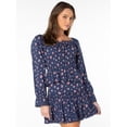 thumbnail image 4 of Celebrity Pink Women's Long Sleeve Square Neck Lace Trim Top, Sizes XS-XXXL, 4 of 7