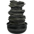 thumbnail image 7 of 15.7” High Rock Falls Tabletop Water Fountain with LED Lights - Indoor 5-Tier Cascading Fountain for Home and Office Decor (Gray_3, 15.7" high), 7 of 7