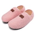 thumbnail image 1 of Pantuflas interior para casa calcetines zapatos mocasines con espalda cerrada forro polar peluche mujer (36-37) color rosa, 1 of 9