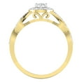 thumbnail image 3 of Dazzlingrock Collection 0.50 Carat (ctw) 10K Round Diamond Split Shank Bridal Halo Engagement Ring 1/2 CT, Yellow Gold, Size 9, 3 of 4