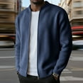 thumbnail image 2 of RXMEKW Cardigan à Manches Courtes, Veste Décontractée pour Hommes avec Fermeture Éclair, 2 of 7