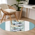 thumbnail image 4 of Round Rug 4Ft Washable Non-Slip, Turquoise Thanksgiving Circle Area Rugs for Living Room Bedroom, Fall Pumpkin Eucalyptus Leaves Indoor Floor Mats Carpet Runner for Home Decor Aesthetic, 4 of 8