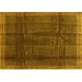 thumbnail image 1 of Ahgly Company Machine Washable Indoor Rectangle Abstract Yellow Contemporary Area Rugs, 5' x 8', 1 of 4