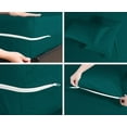 thumbnail image 5 of 4 Piece Zipper Sheet Set Includes (1 Zipper Fitted Sheet, 1 Flat Sheet And 2 Zipper PillowCase) with 8 Inch Deep Pocket 800 TC 100% Egyptian Cotton Solid Teal Color Cal King Size, 5 of 7