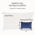 thumbnail image 3 of Urban Infant Pipsqueak Tiny | Small Pillow with Name Tag - Mini Size 11" x 7" x 2.5" - Machine Washable - Great for Little Kids, Travel, Neck, Lumbar, Dogs, Preschool and Daycare - Blue, 3 of 8
