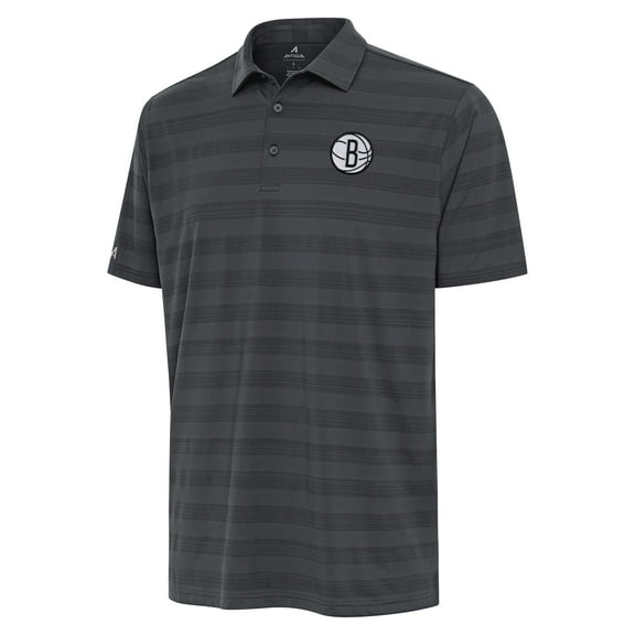 Men's Antigua Pewter Brooklyn Nets Tunnel Polo