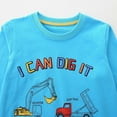 thumbnail image 5 of Kiijoy Toddler Boys Long Sleeve Tshirt Excavator Print Casual Cotton T Shirt, Sizes 2-3, 5 of 8
