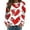 White, variant on Womens Valentine'S Day Heart Letter Print Loose Crew Neck Graphic Womens Sweaters,Pink,L