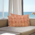 thumbnail image 3 of Lumbar Pillow Covers 20x12 Inch Set of 2, Boho Orange Waterproof Outdoor Pillow Covers, Country Style Bohemian Floral Retro Tribal Decorative Cushion Pillowcases for Couch, Sofa, Bed, Garden, Patio, 3 of 9