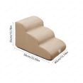 thumbnail image 3 of Dog Stairs for Small Dogs and Cats,Non-Slip 3 Step Pet Ramp for Couch,Khaki | High-Density Foam Support with a Gentle 3-Step Design for Easy, Comfortable Access to Couches and Sofas 14''H, 3 of 6