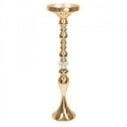 Metal Mermaid Centerpiece with Crystal 23" - Gold
