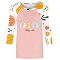 thumbnail image 5 of DHFJKG Happy Easter T Shirts For Women Bunny Print Graphic Tee 3/4 Sleeve Casual Round Neck Loose Fit Top For Holiday Celebration Stylish Tops, 5 of 5