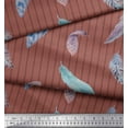 thumbnail image 1 of Soimoi Crepe Silk Fabric Stripe Feather Decor Fabric Printed Yard 42 Inch Wide, 1 of 3