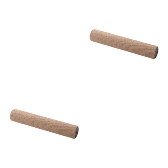 Maytalsory 1Pack Scratch Post Refill Pole Grinding Protect Sisal Claw Rope Nails cat Yellow H 25cm Dia 7cm 2Set