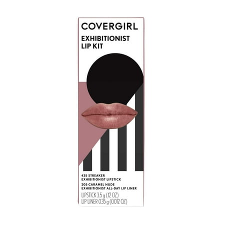 CoverGirl Exhibitionist Lip Kit, 240 Caramel Kiss / 200 In The Nude