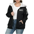 thumbnail image 4 of Aboser Yes,I'm Still Cold Sherpa Lined Hoodies for Women Plus Size Winter Hooded Jacket Trendy Zip Up Hoodie Women 2026 Thermal Long Sleeve Fleece Sweatshirt Coat with Pockets Black XXXXL, 4 of 6