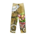 thumbnail image 4 of Fotbe Watercolor Canary Bird Men's Pajama Pants,Sleepwear Pants,Pj Bottoms Drawstring And Pockets-Small, 4 of 9