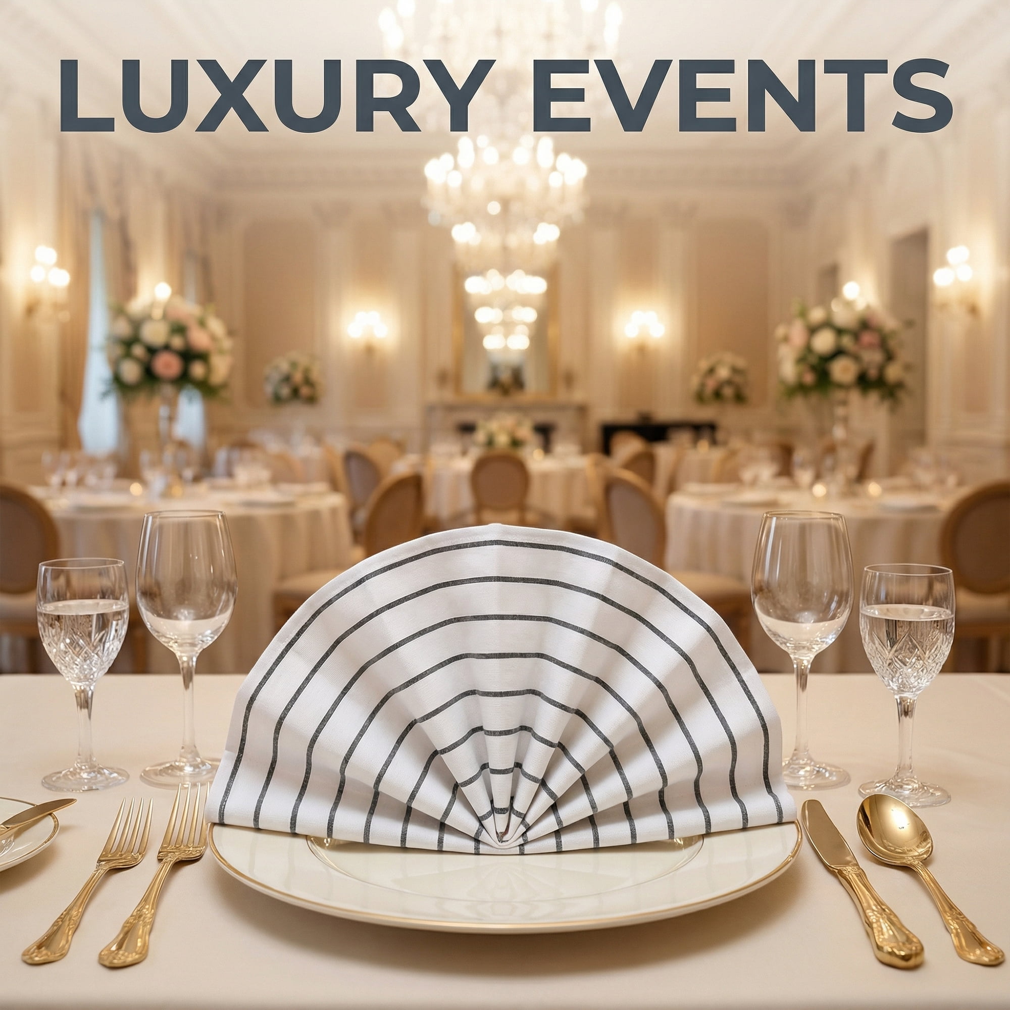 Unique Bargains 6Pcs Cotton Dining Events Cloth Napkins Thick Stripes 28x20inch