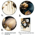 thumbnail image 3 of Designart Blue And Gold Orchid Flowers Canvas Wall Art, 3 of 5