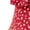 Classic Red Buttercup Floral, variant on Women's Plus Size Stretch Knit Convertible Flounce Dress