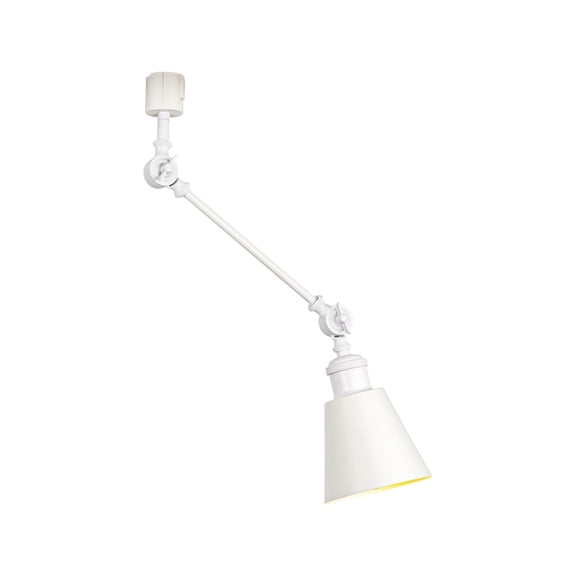 KAYYELAMP 1 Pcs Adjustable Angle H-Type Track Mount Lighting White Metal Mini Shade Modern Design Track Lamp For Home Decor Background Gallery Store(No Track, Bulb)