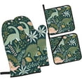 thumbnail image 2 of Cute Dinosaur Oven Mitts and Pot Holders Set of 4, Fashion Heat Resistant Safe Cooking Baking Grilling BBQ Easy Washable Kitchen Accessories, 2 of 6