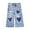LightBlue-2419, variant on KIDSCOOL SPACE Baby Little Girl Jeans, Heart Printed Wide Leg Flared Hem Denim Pants,Light Blue,3-4 Years