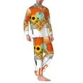 thumbnail image 2 of Lsque Hello Fall Farm Truck Pattern Long Sleeve Pajama Set for Men - Soft 2-Piece Sleepwear and Loungewear Set with Pockets, Comfy Nightwear-X-Large, 2 of 7