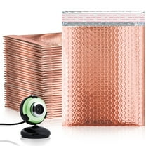 Rose Gold Metallic Bubble Mailers, 8.5 x 11 Inches. Pack of 150 Padded Envelopes. Opaque Metallic Bubble Envelope Mailer Self-Seal. Waterproof Padded Shipping Envelopes for Gifts