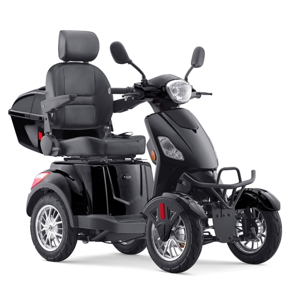 QEASET Heavy Duty 4-Wheel Mobility Scooters,800W All Terrain Electric Recreational Scooter,31 Miles Long Travel Range