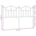 thumbnail image 2 of vidaXL Metal Headboard White 150 cm, 2 of 4