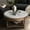 Light Gray, variant on Light Gray Linen Round Ottoman / Create a Cozy Atmosphere in Living Room
