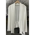 thumbnail image 2 of HA-EMORE Women's Casual Lightweight Open Front Cardigans Sheer Draped 3/4 Sleeve Cardigan, 2 of 7