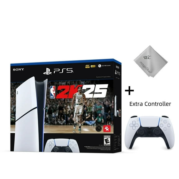 TEC New PlayStation_5 Slim Digital Edition – NBA 2K25 Bundle Plus Extra Controller
