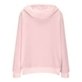 thumbnail image 5 of Htigea Womens Fuzzy Fleece Hoodies Full Zip Up Sweatshirts Casual Fall Hooded Long Sleeve Outerwear Jackets with Pockets Pink S, 5 of 6