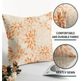 thumbnail image 4 of Orange Flower Pillow Covers 18x18 Set of 2 Fall Dahlia Floral Modern Geometric Floral Cream Outdoor Decorative Throw Pillows Farmhouse Pillowcases Linen Cushion Case Decor for Home Sofa Couch Bed, 4 of 6