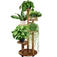 thumbnail image 1 of Soporte para Plantas GEEBOBO de Madera de 5 Niveles 35x35x86 cm Nogal, 1 of 8